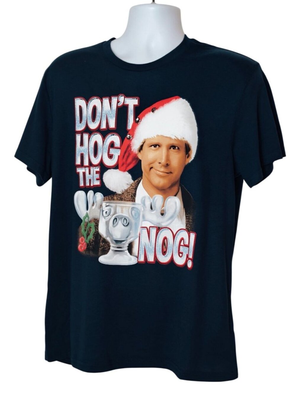 National Lampoons Tee L Christmas Vacation Don't Hog The Nog Clark Griswold